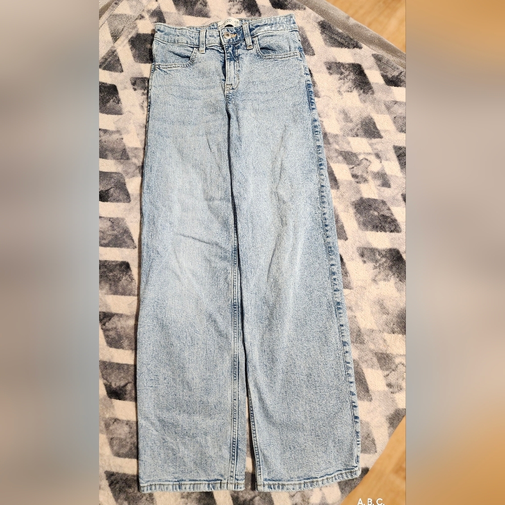 Abercrombie Kids Light Blue Flare Jeans little girl